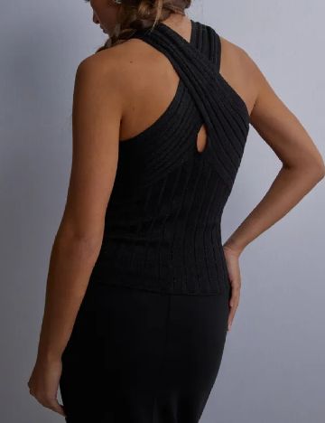 Top Jacqueline de Yong, negru