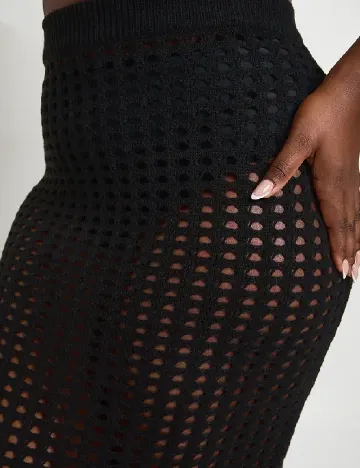 Fusta de plaja PrettyLittleThing, negru
