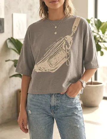 Tricou Only, gri