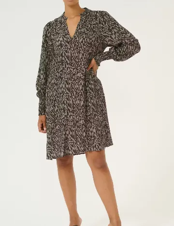 Rochie scurta Kaffe, negru/gri
