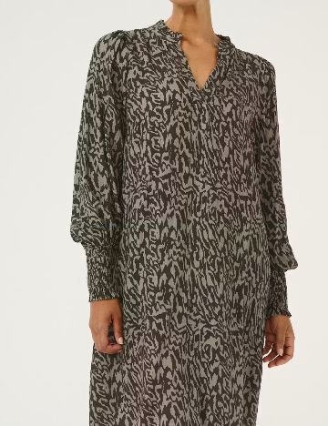 Rochie scurta Kaffe, negru/gri