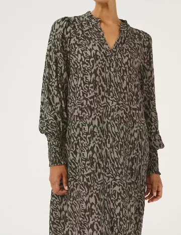 Rochie scurta Kaffe, negru/gri