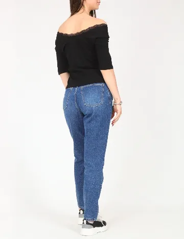 Top Jacqueline de Yong, negru