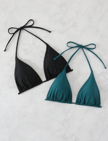 Set sutiene SHEIN, negru/albastru