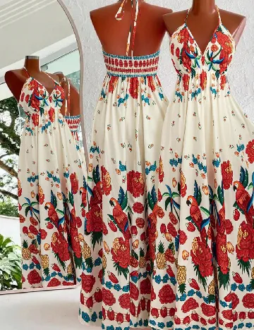 Rochie lunga SHEIN CURVE, mix culori