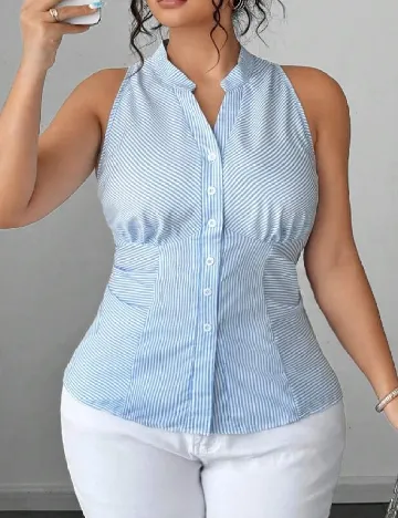Camasa SHEIN CURVE, albastru