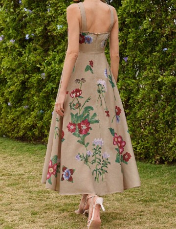 Rochie lunga Anewsta, mix culori