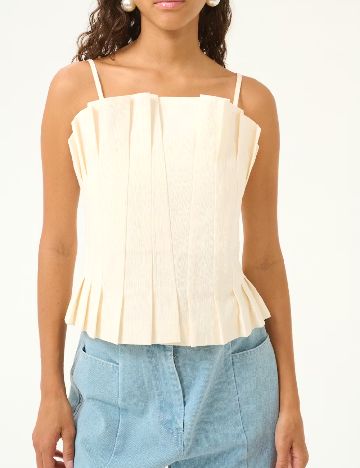Top Karen By Simonsen, ecru
