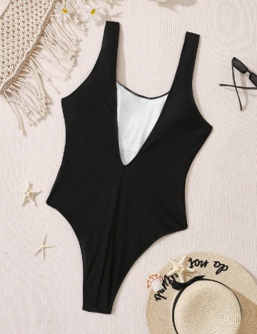 Costum de baie SHEIN CURVE, negru