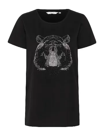 Tricou Cream, negru
