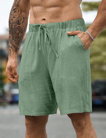 Pantaloni scurti SHEIN Plus Size Men, verde