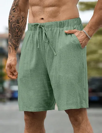 Pantaloni scurti SHEIN Plus Size Men, verde
