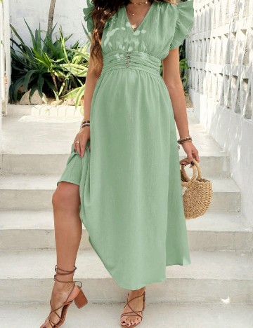 Rochie medie SHEIN Maternity, verde