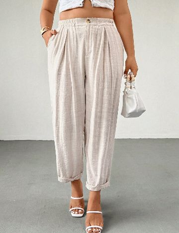 Pantaloni SHEIN CURVE, bej