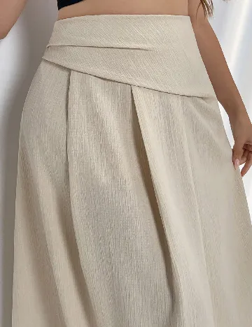 Fusta SHEIN CURVE, crem