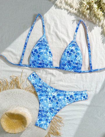 Costum de baie SHEIN CURVE, albastru