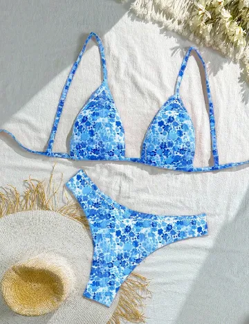 Costum de baie SHEIN CURVE, albastru