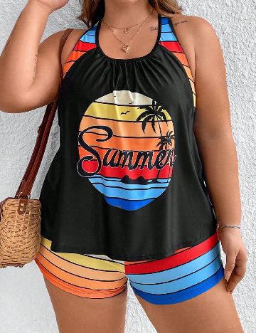 Costum de baie SHEIN CURVE, mix culori