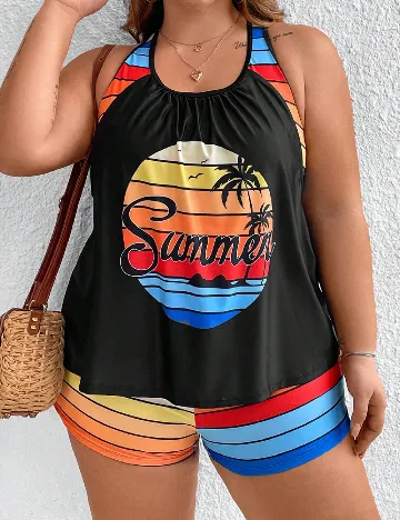 Costum de baie SHEIN CURVE, mix culori
