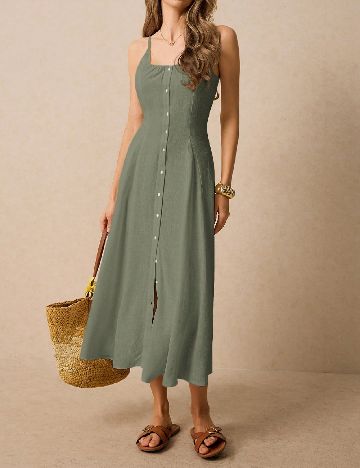 Rochie medie Poeselle, verde