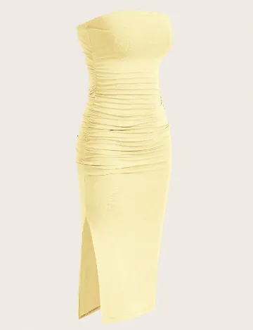 Rochie medie SHEIN CURVE, galben