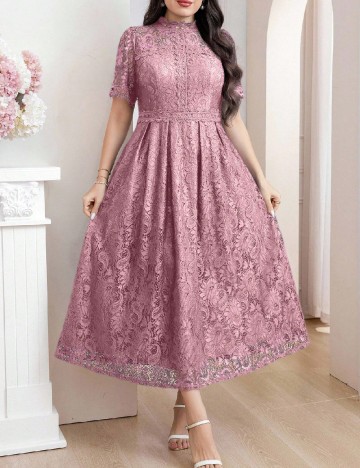 Rochie lunga SHEIN CURVE, roz