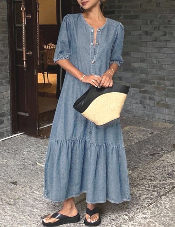 Rochie lunga SHEIN, albastru