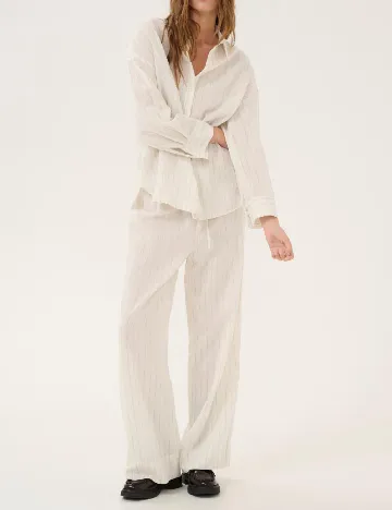 Camasa Oversize My Essential Wardrobe, ecru
