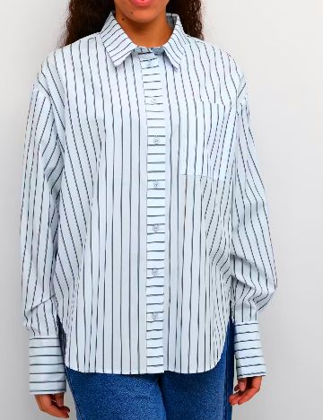 Camasa Oversize Kaffe, bleu