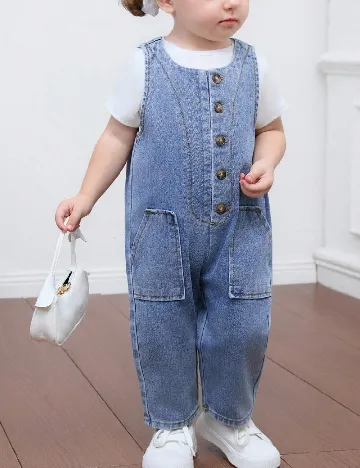 Salopeta Shein Kids, albastru