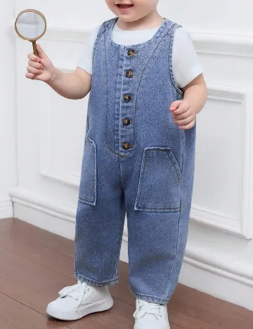 Salopeta Shein Kids, albastru