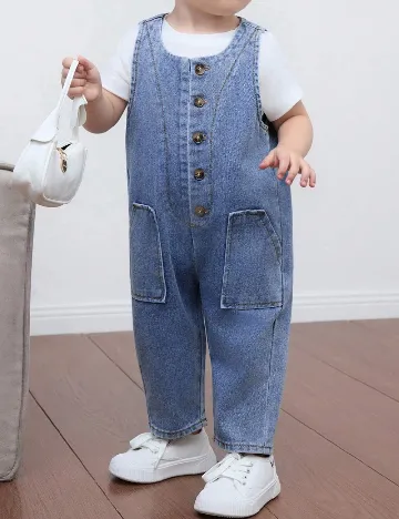 Salopeta Shein Kids, albastru