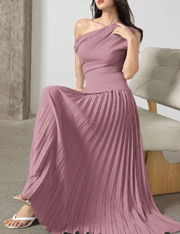 Rochie lunga SHEIN, roz pudra inchis