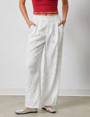 Pantaloni SHEIN, alb