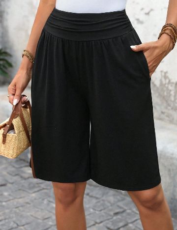 Pantaloni scurti Emery Rose, negru
