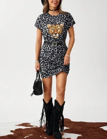 Rochie scurta SHEIN, gri