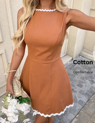 Rochie scurta SHEIN, maro