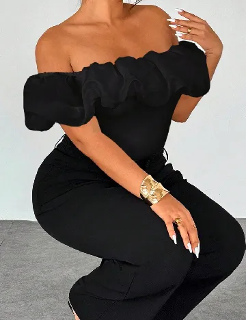 Top SHEIN CURVE, negru