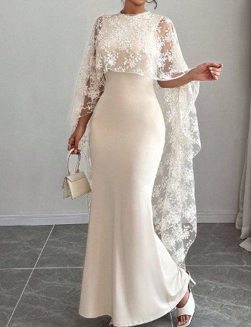 Rochie lunga SHEIN, crem