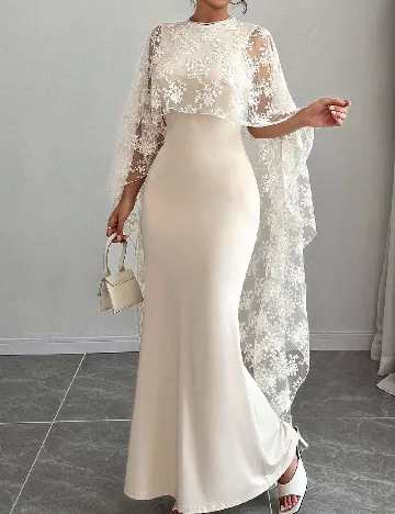 Rochie lunga SHEIN, crem