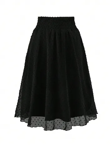 Fusta SHEIN CURVE, negru