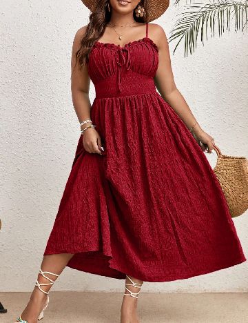 Rochie medie SHEIN CURVE, rosu