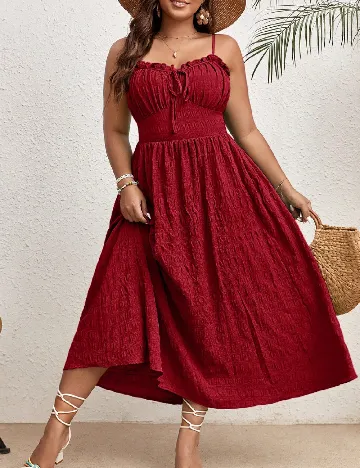 Rochie medie SHEIN CURVE, rosu