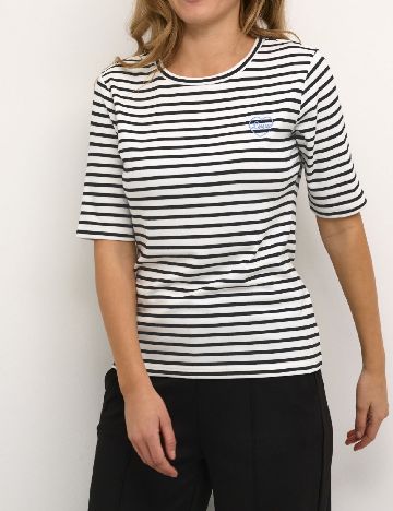 Tricou Kaffe, alb/negru