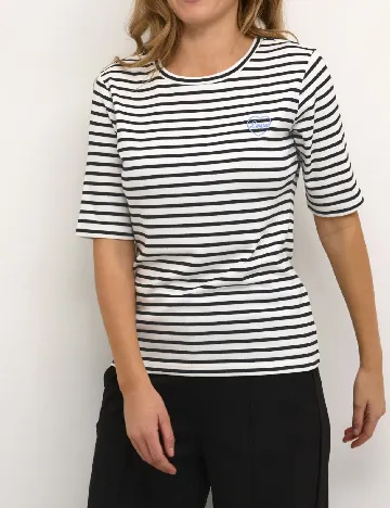 Tricou Kaffe, alb/negru