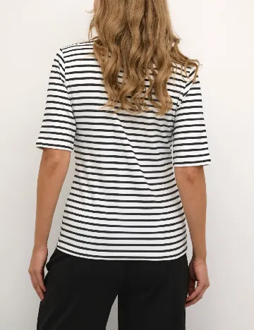 Tricou Kaffe, alb/negru