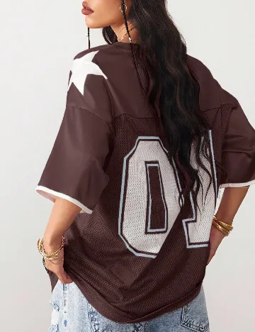 Tricou Oversize SHEIN, maro