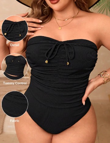 Costum de baie SHEIN CURVE, negru