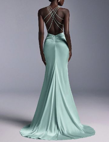 Rochie lunga SHEIN, verde deschis