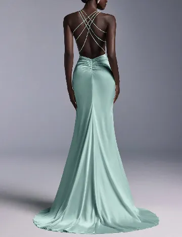 Rochie lunga SHEIN, verde deschis